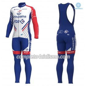 Completo Maglia ML + Pantaloncino con bretelle ML 2018 FDJ N001 Winter Invernale